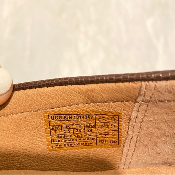 UGG suede leather brown moccasins - Picture 5 of 7